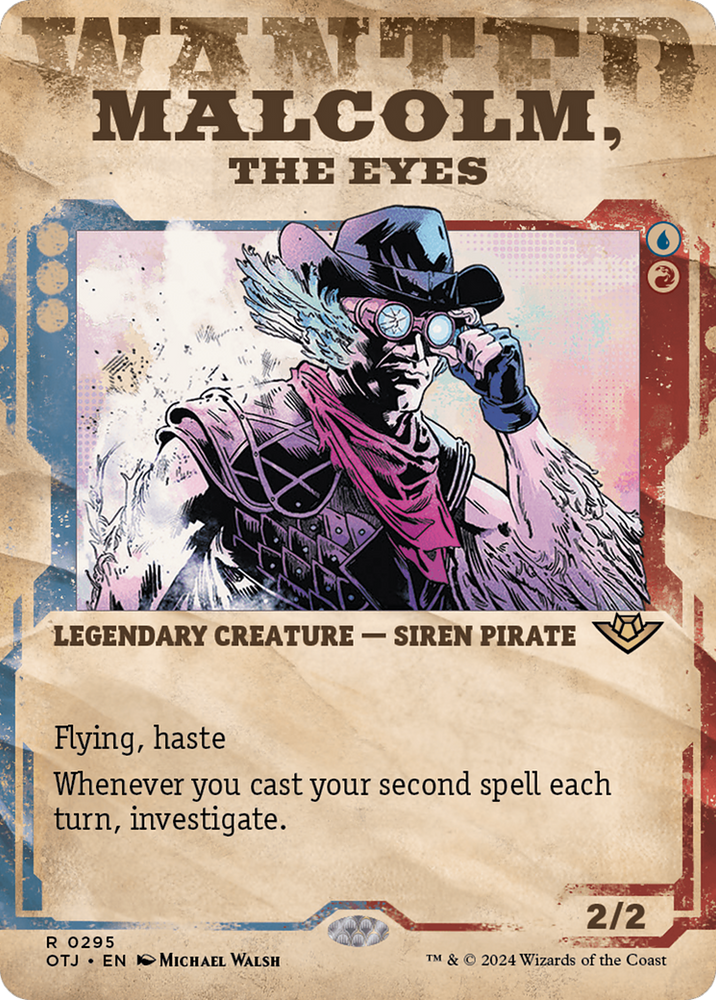 Malcolm, the Eyes (Showcase) [Outlaws of Thunder Junction] Magic: The Gathering