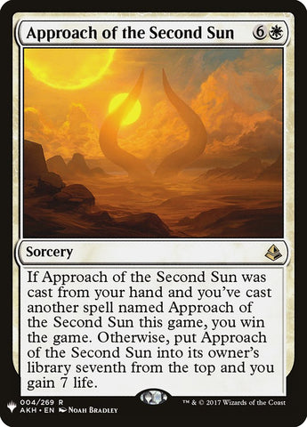 Approach of the Second Sun [Mystery Booster] Magic: The Gathering