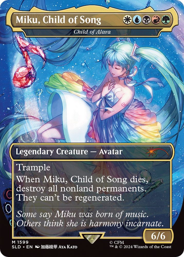 Miku, Child of Song - Child of Alara (Rainbow Foil) [Secret Lair Drop Series] Magic: The Gathering
