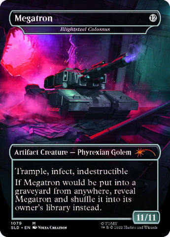 Blightsteel Colossus - Megatron (Borderless) [Secret Lair Drop Series] Magic: The Gathering