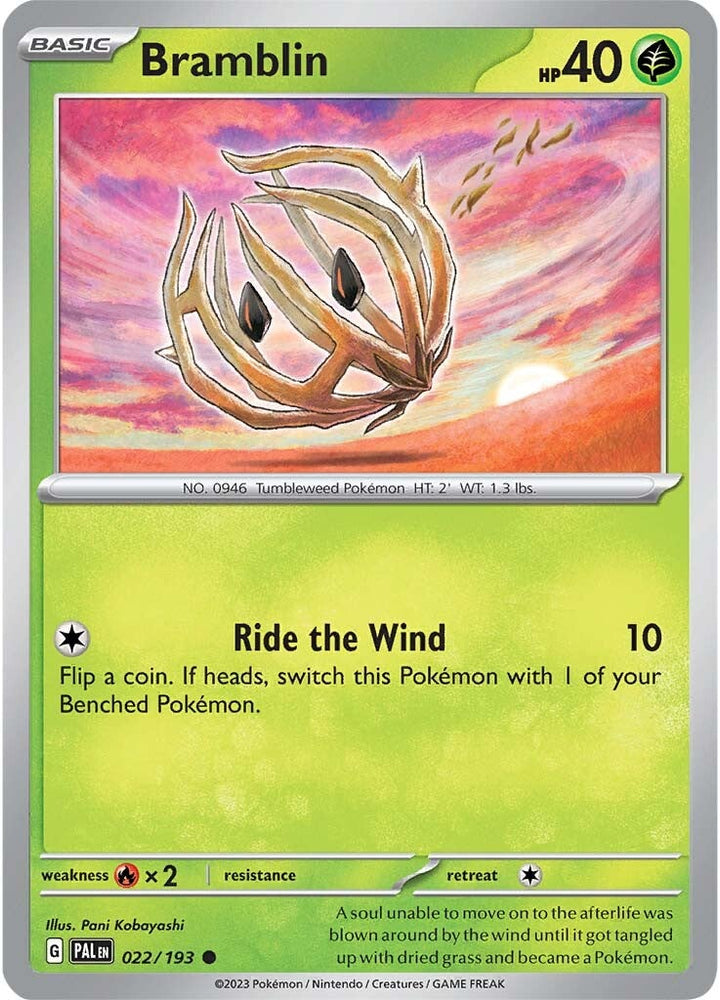 Bramblin (022/193) [Scarlet & Violet: Paldea Evolved] Pokémon