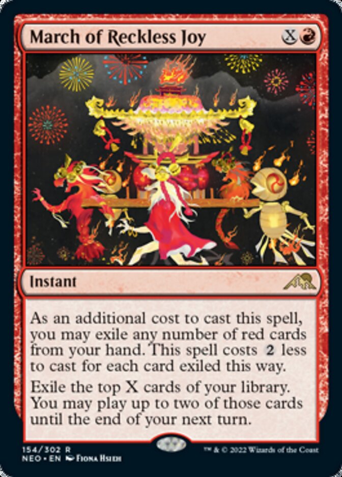 March of Reckless Joy [Kamigawa: Neon Dynasty] Magic: The Gathering