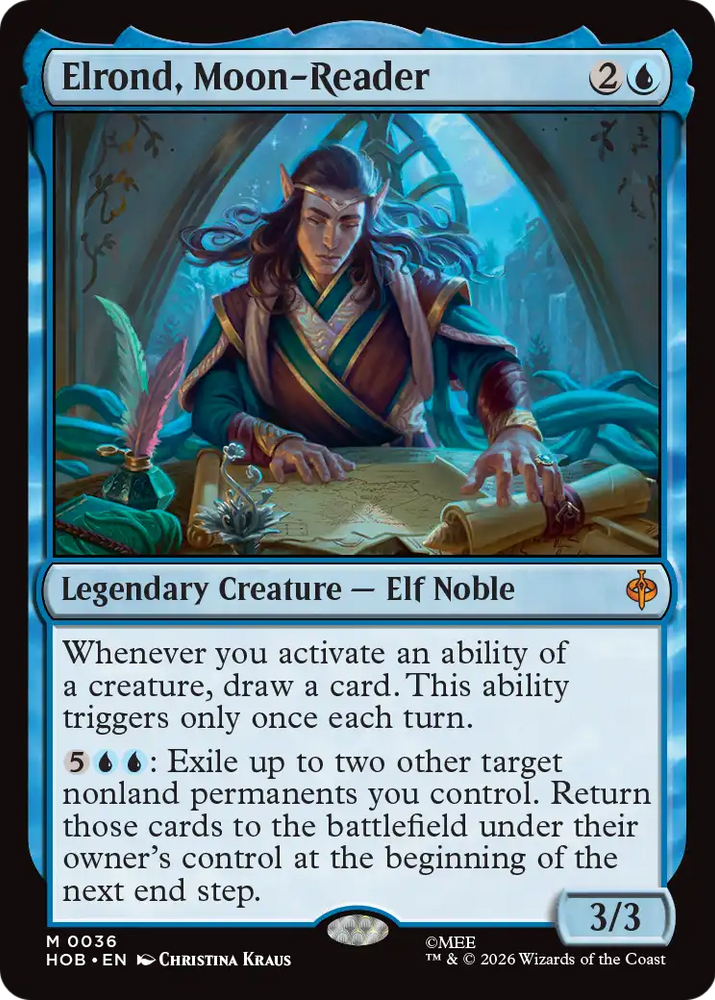 Elrond, Moon-Reader [The Hobbit] Magic: The Gathering