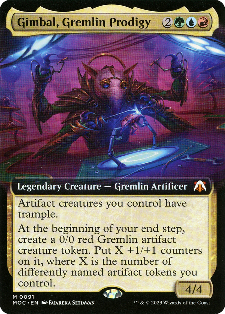 Gimbal, Gremlin Prodigy (Extended Art) [March of the Machine Commander] Magic: The Gathering