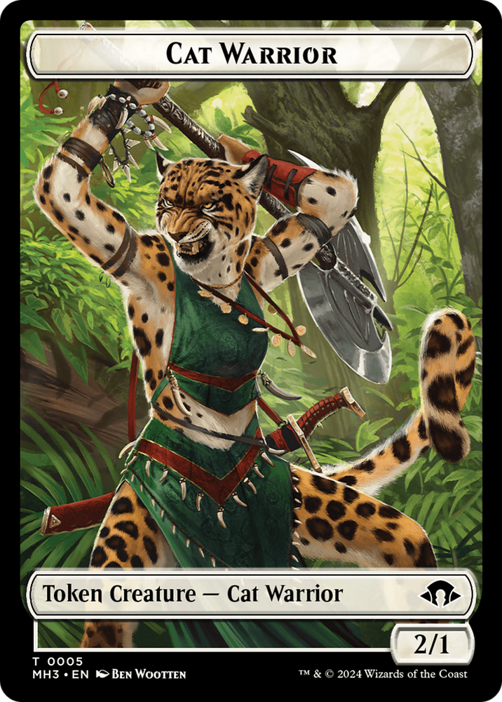 Phyrexian Germ // Cat Warrior Double-Sided Token [Modern Horizons 3 Tokens] Magic: The Gathering