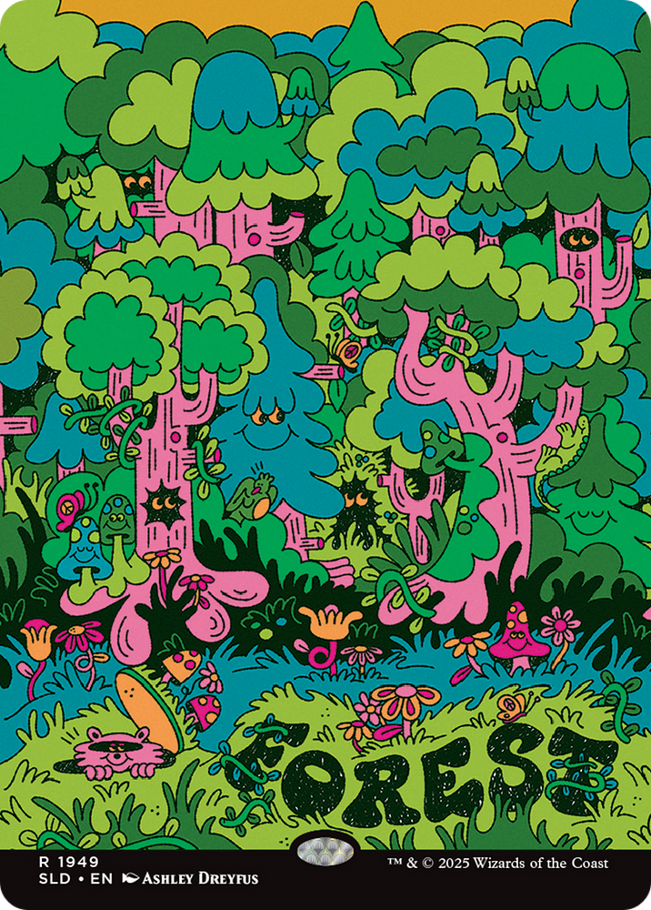Forest (1949) (Rainbow Foil) [Secret Lair Drop Series] Magic: The Gathering