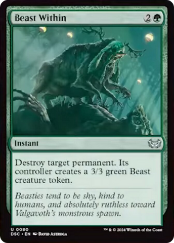 Beast Within [Duskmourn: House of Horror Commander] Magic: The Gathering