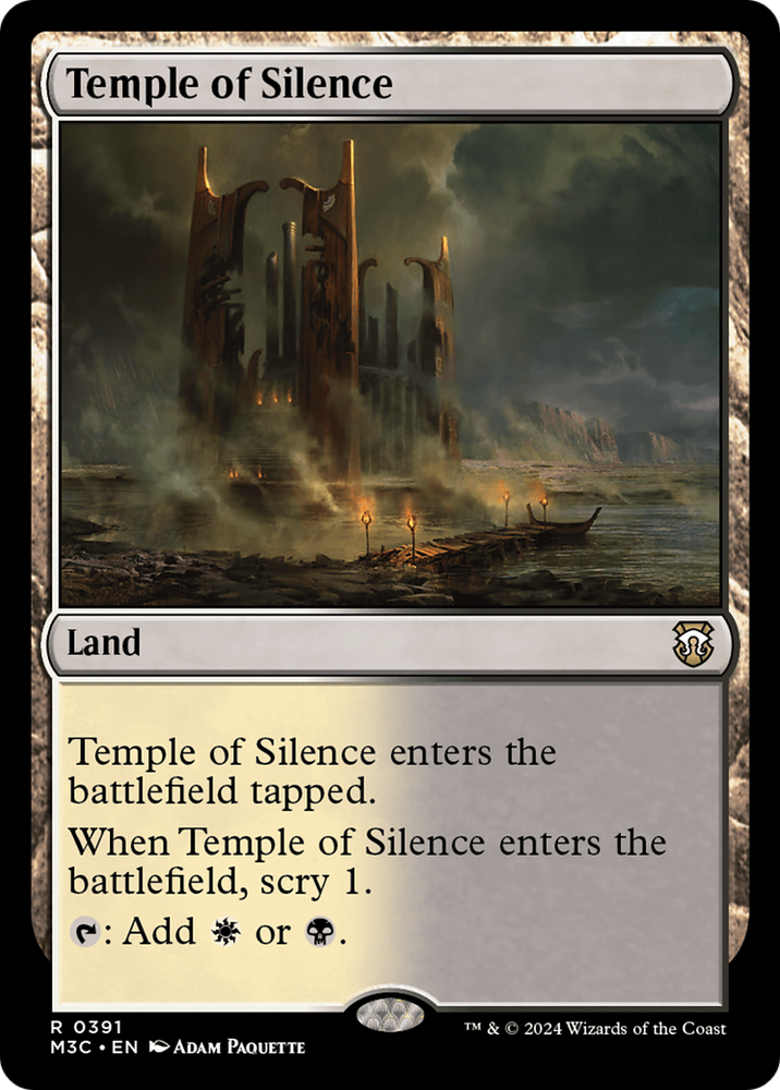 Temple of Silence (Ripple Foil) [Modern Horizons 3 Commander] Magic: The Gathering