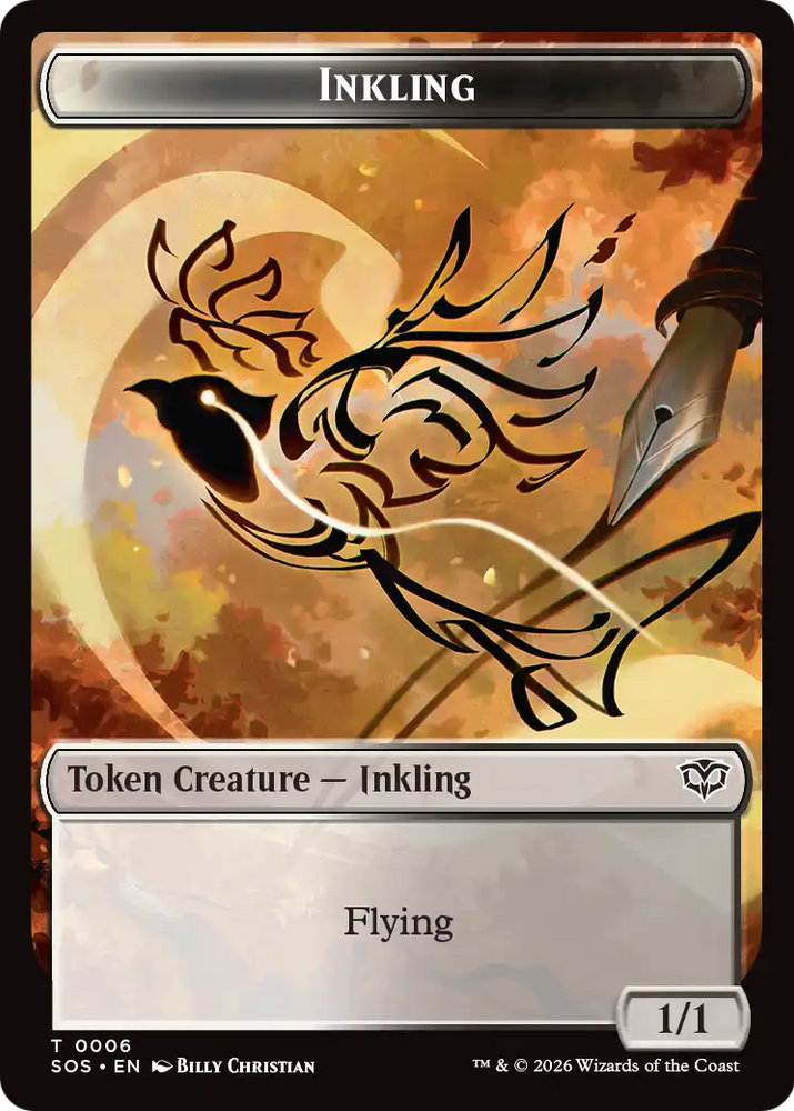 Slug // Inkling Double-Sided Token [The List] Magic: The Gathering