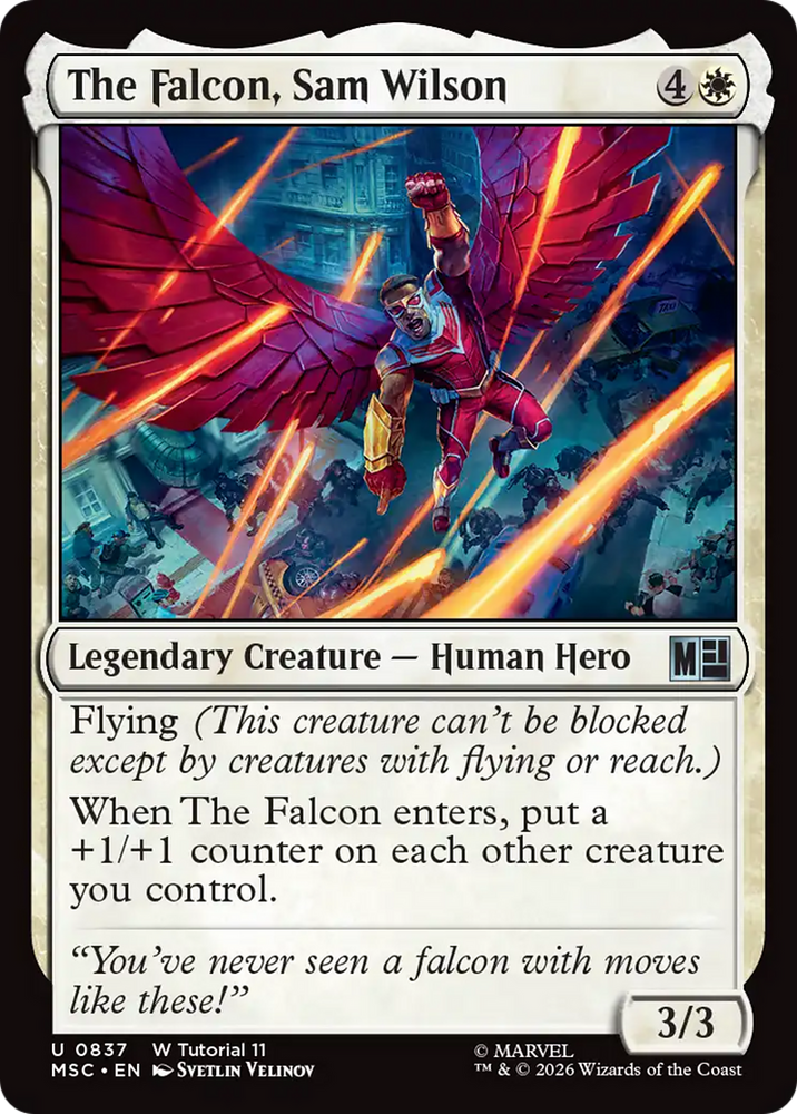 The Falcon, Sam Wilson [Marvel Super Heroes Commander] Magic: The Gathering