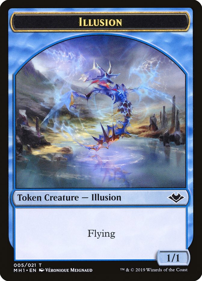 Angel (002) // Illusion (005) Double-Sided Token [Modern Horizons Tokens] Magic: The Gathering
