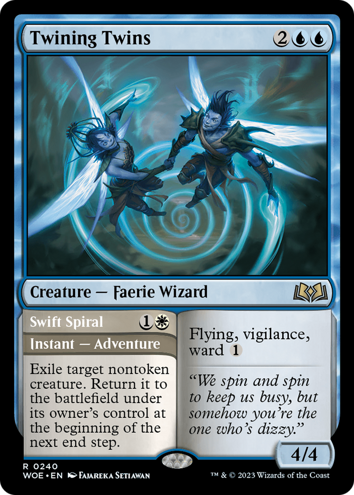 Twining Twins // Swift Spiral [Wilds of Eldraine] Magic: The Gathering