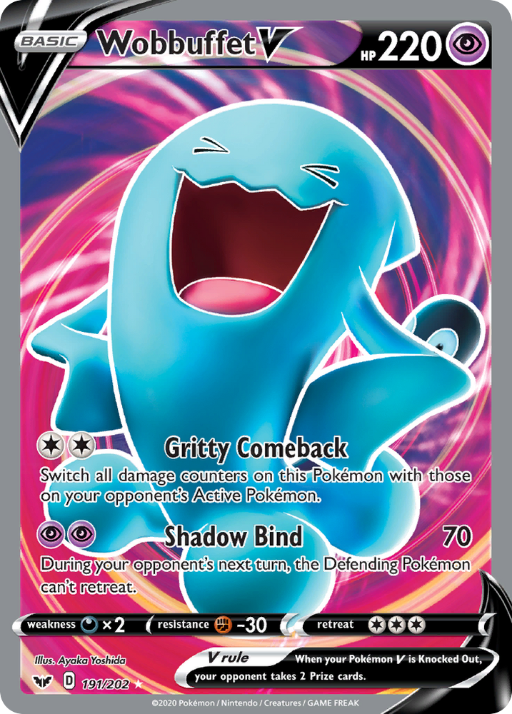 Wobbuffet V (191/202) [Sword & Shield: Base Set] Pokémon