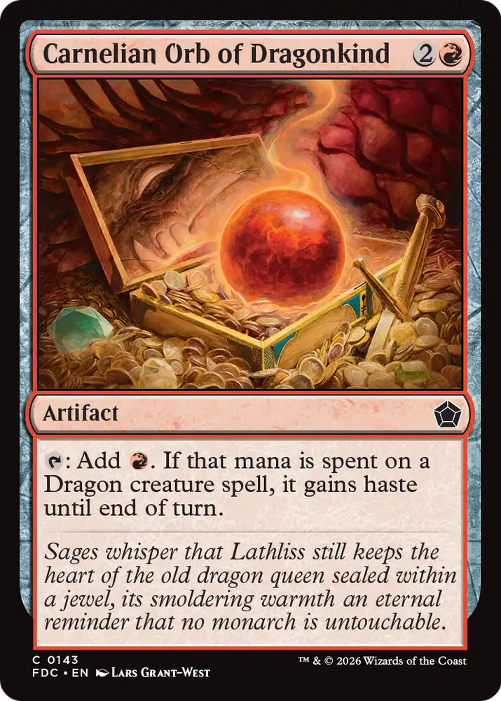 Carnelian Orb of Dragonkind [Foundations Commander] Magic: The Gathering