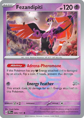 Fezandipiti (045/131) (Poke Ball Pattern) [Scarlet & Violet: Prismatic Evolutions] Pokémon