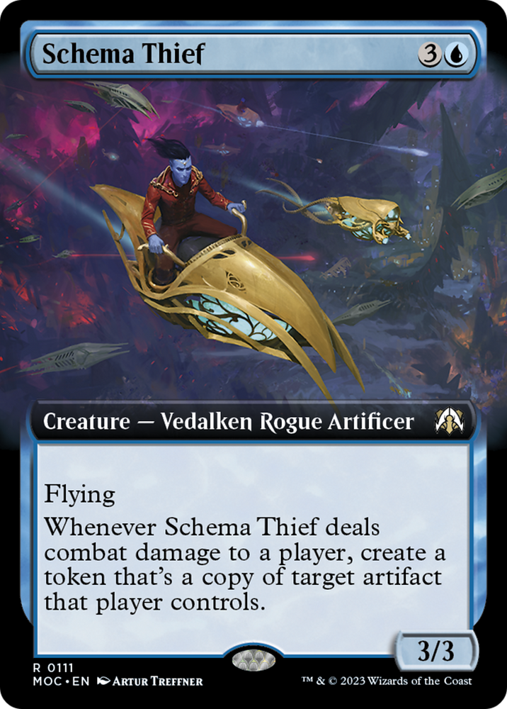 Schema Thief (Extended Art) [March of the Machine Commander] Magic: The Gathering
