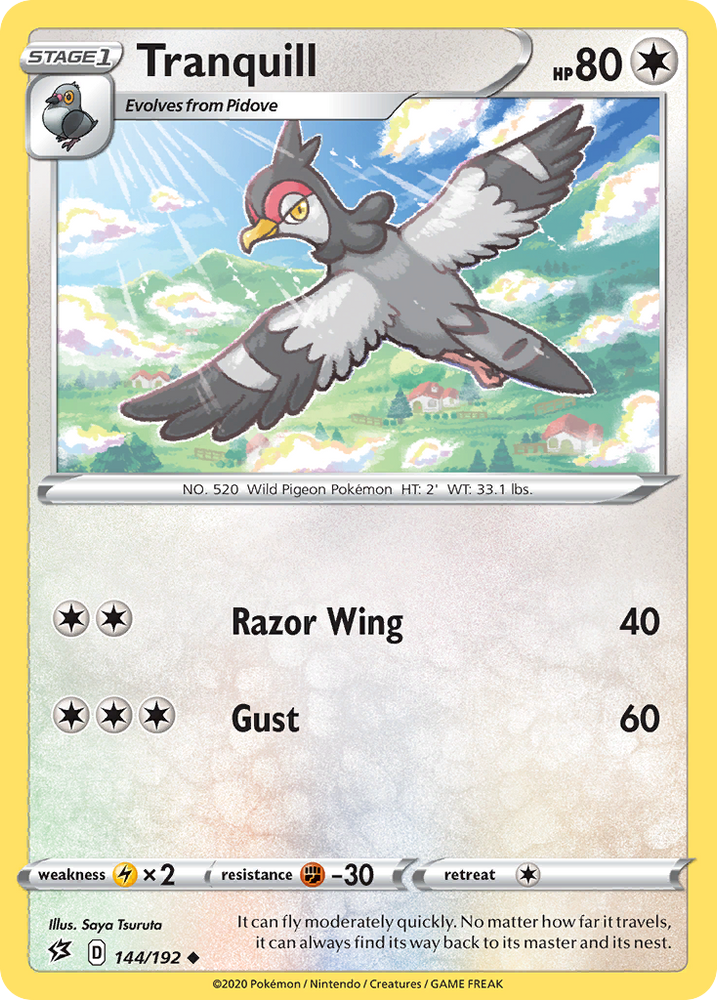 Tranquill (144/192) [Sword & Shield: Rebel Clash] Pokémon