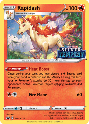 Rapidash (SWSH270) (Prerelease) [Sword & Shield: Black Star Promos] Pokémon