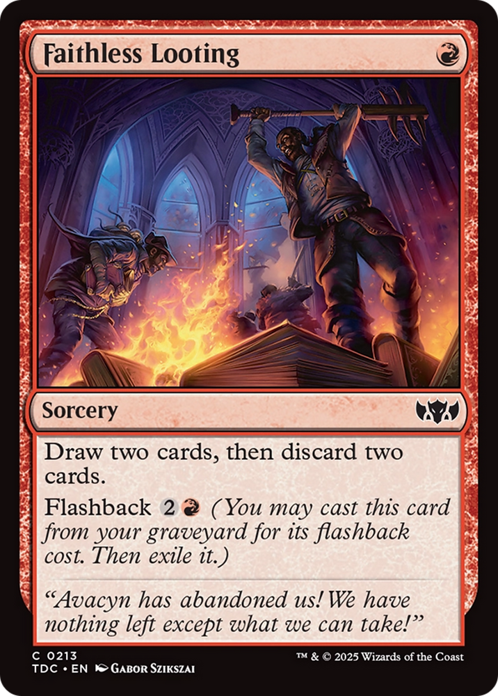Faithless Looting [Tarkir: Dragonstorm Commander] Magic: The Gathering