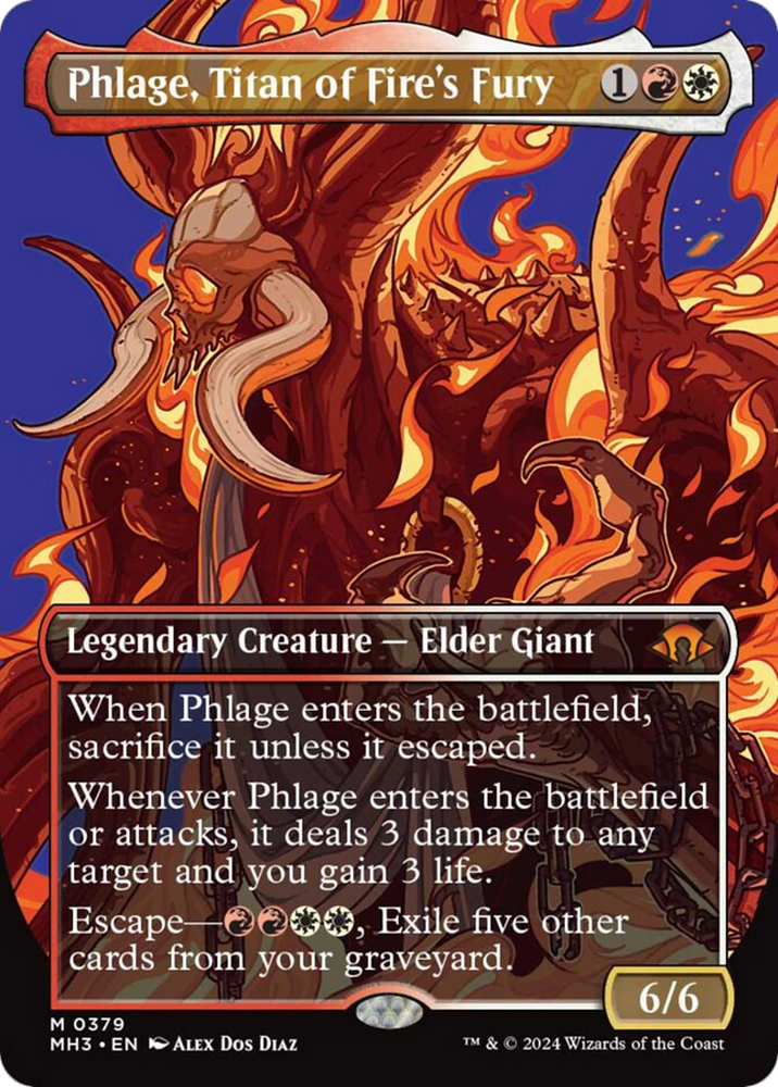 Phlage, Titan of Fire's Fury (Borderless) [Modern Horizons 3] Magic: The Gathering