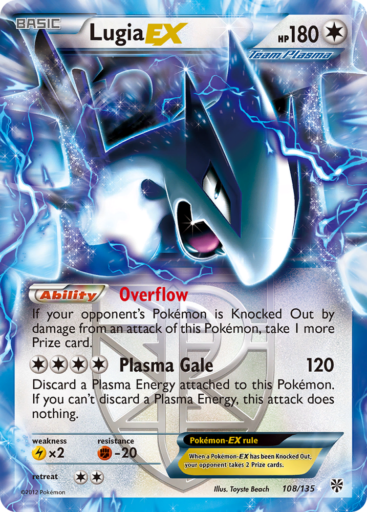 Lugia EX (108/135) [Black & White: Plasma Storm] Pokémon