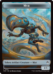 Angel // Myr Double-Sided Token [Reality Fracture Commander Tokens] Magic: The Gathering
