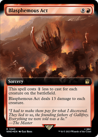 Blasphemous Act (Extended Art) (Surge Foil) [Doctor Who] Magic: The Gathering