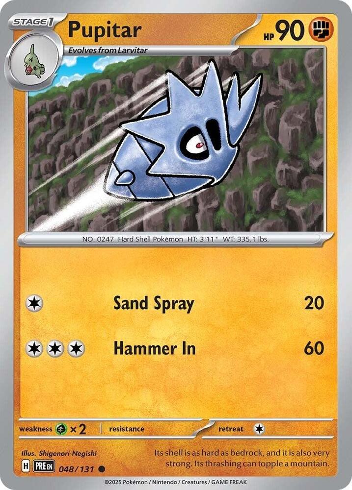 Pupitar (048/131) [Scarlet & Violet: Prismatic Evolutions] Pokémon