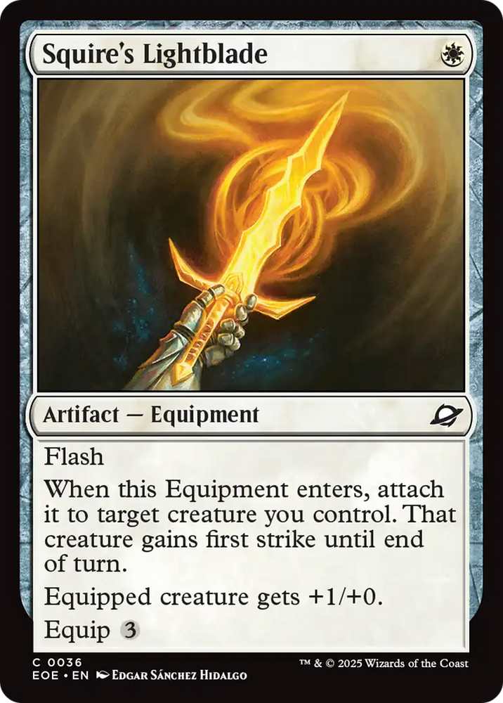 Squire's Lightblade [Edge of Eternities] Magic: The Gathering