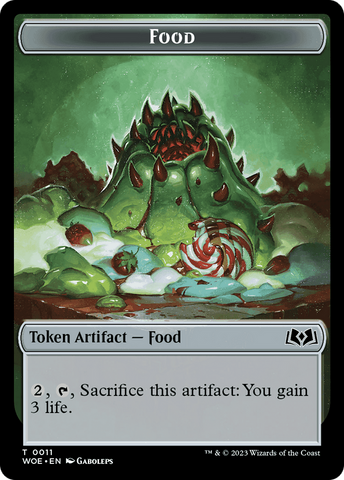 Beast // Food (0011) Double-Sided Token [Wilds of Eldraine Tokens] Magic: The Gathering