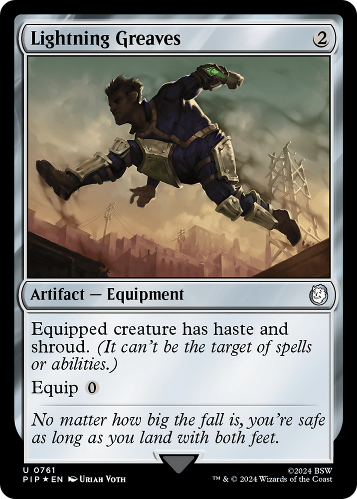 Lightning Greaves (Surge Foil) [Fallout] Magic: The Gathering