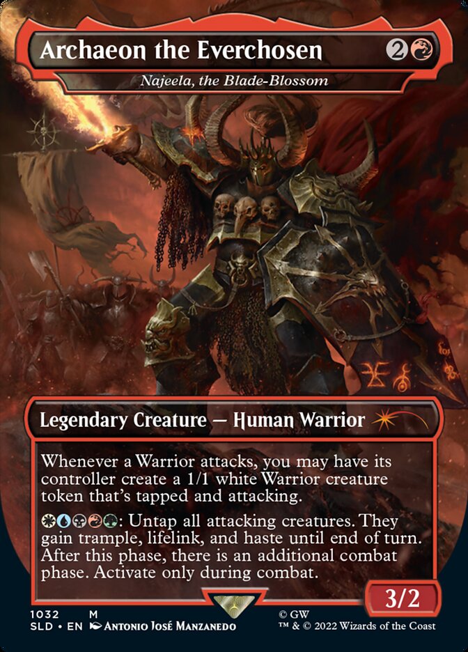 Archaeon the Everchosen - Najeela, the Blade-Blossom (Borderless) [Secret Lair Drop Series] Magic: The Gathering