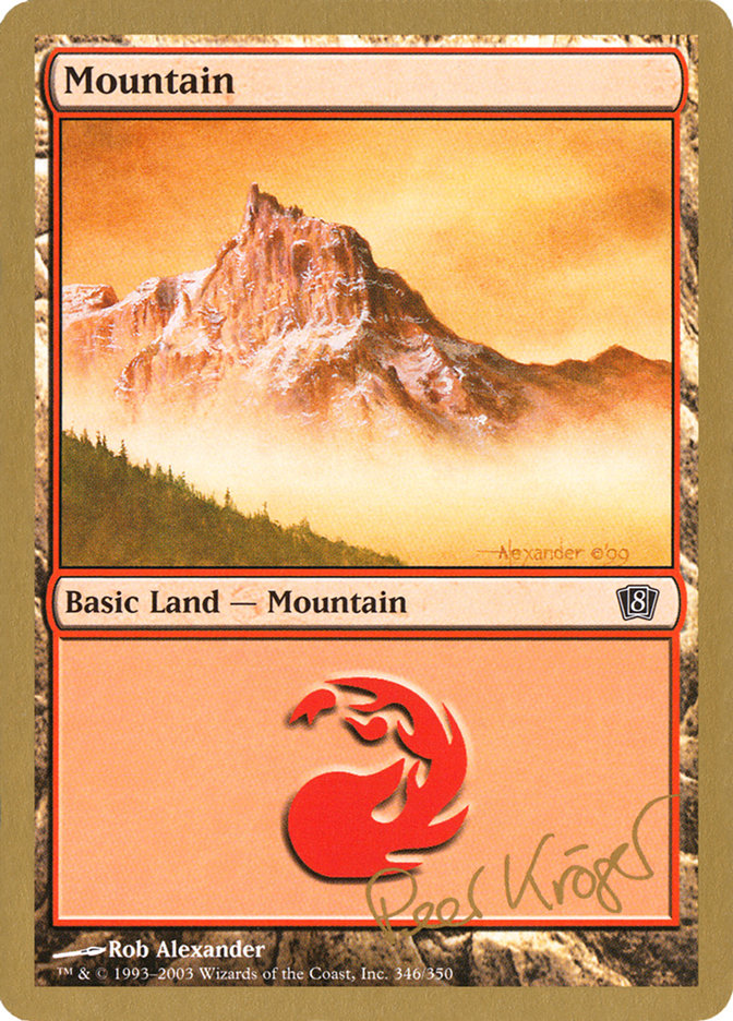 Mountain (pk346) (Peer Kroger) [World Championship Decks 2003] Magic: The Gathering