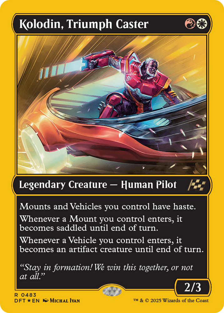 Kolodin, Triumph Caster (First-Place Foil) [Aetherdrift] Magic: The Gathering