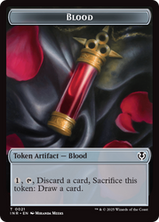 Zombie (0010) // Blood Double-Sided Token [Innistrad Remastered Tokens] Magic: The Gathering