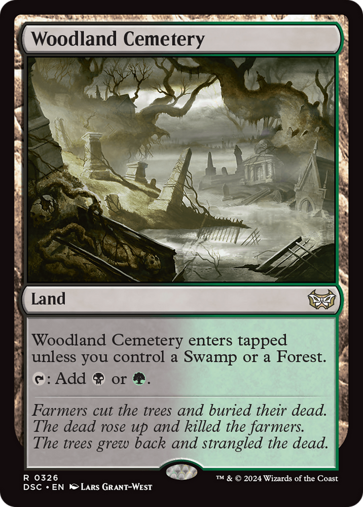 Woodland Cemetery [Duskmourn: House of Horror Commander] Magic: The Gathering
