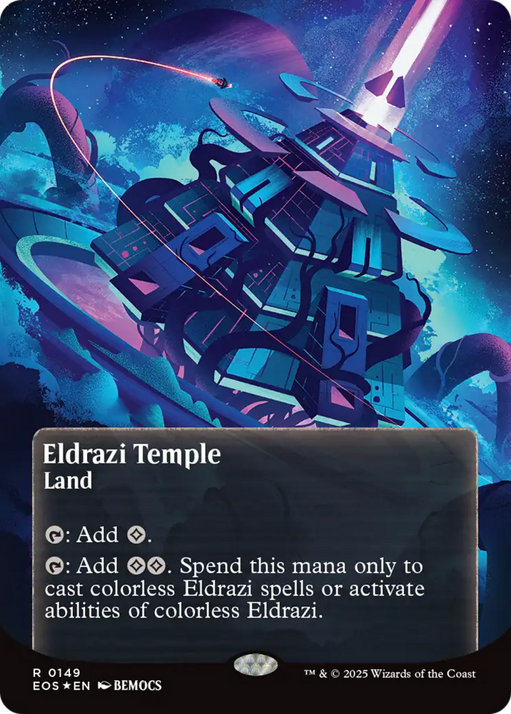 Eldrazi Temple (0149) (Borderless) (Galaxy Foil) [Edge of Eternities: Stellar Sights] Magic: The Gathering