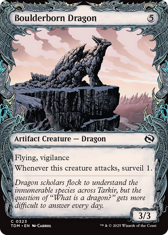Boulderborn Dragon (Showcase) [Tarkir: Dragonstorm] Magic: The Gathering
