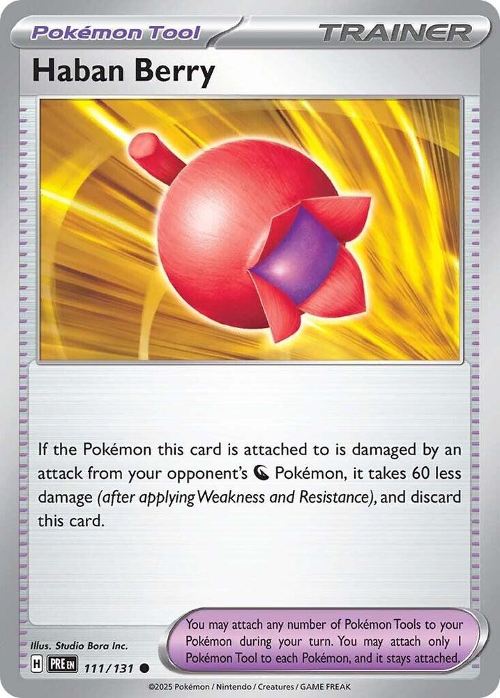 Haban Berry (111/131) [Scarlet & Violet: Prismatic Evolutions] Pokémon