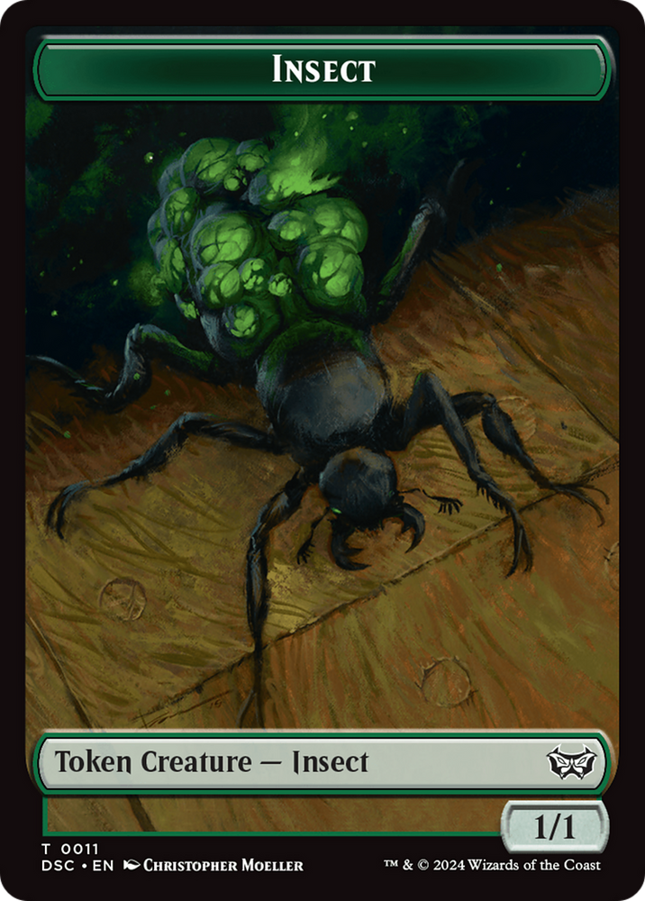 Insect (0011) // Ooze (0014) Double-Sided Token [Duskmourn: House of Horror Commander Tokens] Magic: The Gathering