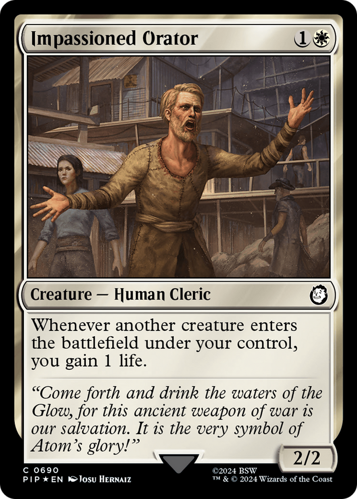 Impassioned Orator (Surge Foil) [Fallout] Magic: The Gathering
