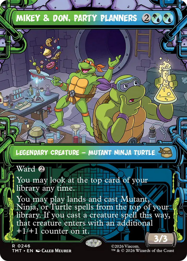 Mikey & Don, Party Planners (Showcase) [Teenage Mutant Ninja Turtles] Magic: The Gathering