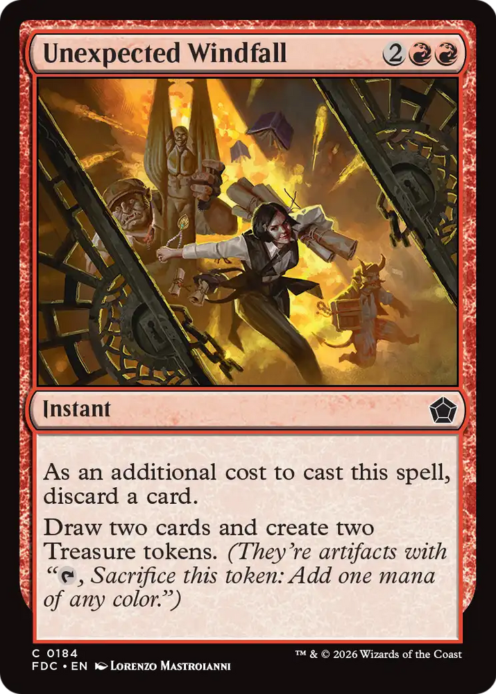Unexpected Windfall [Foundations Commander] Magic: The Gathering