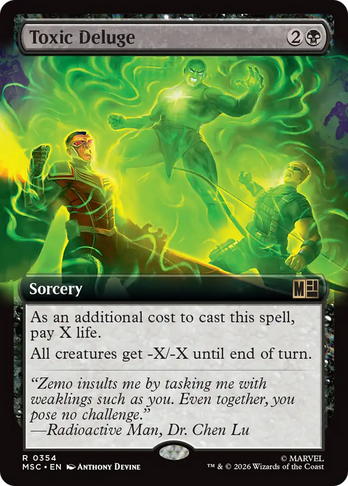 Toxic Deluge (Extended Art) [Marvel Super Heroes Commander] Magic: The Gathering