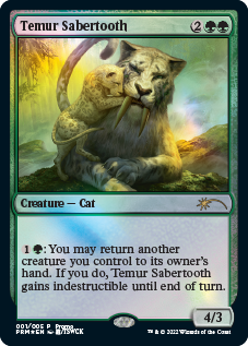 Temur Sabertooth [Year of the Tiger 2022] Magic: The Gathering