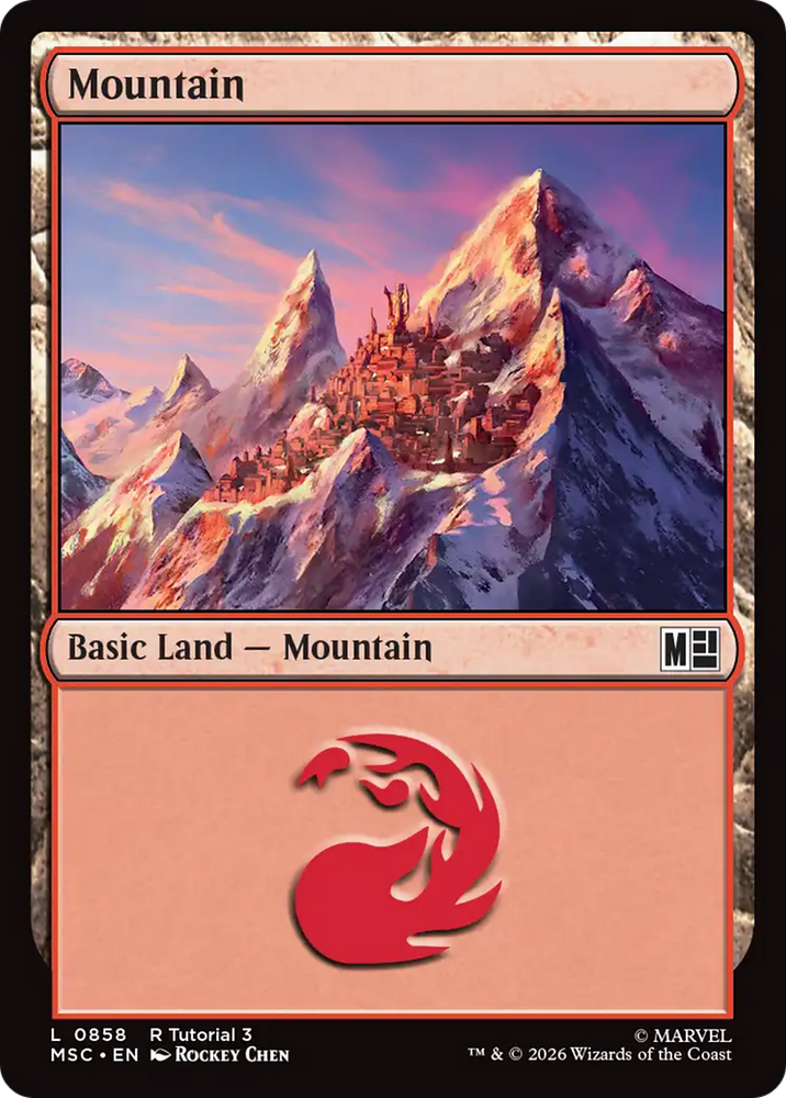 Mountain (0858) [Marvel Super Heroes Commander] Magic: The Gathering