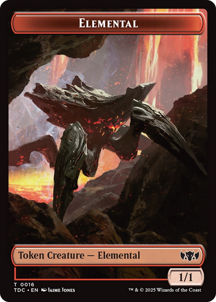 Elemental (0016) // Gold Double-Sided Token [Tarkir: Dragonstorm Commander Tokens] Magic: The Gathering