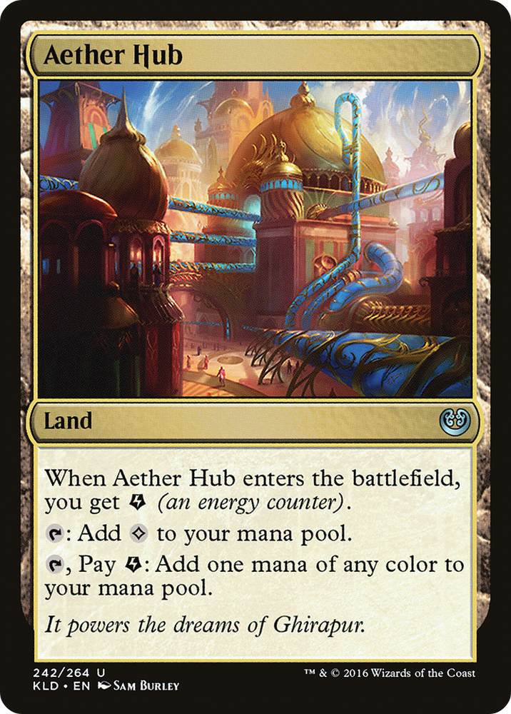 Aether Hub (Ripple Foil) [Modern Horizons 3 Commander] Magic: The Gathering