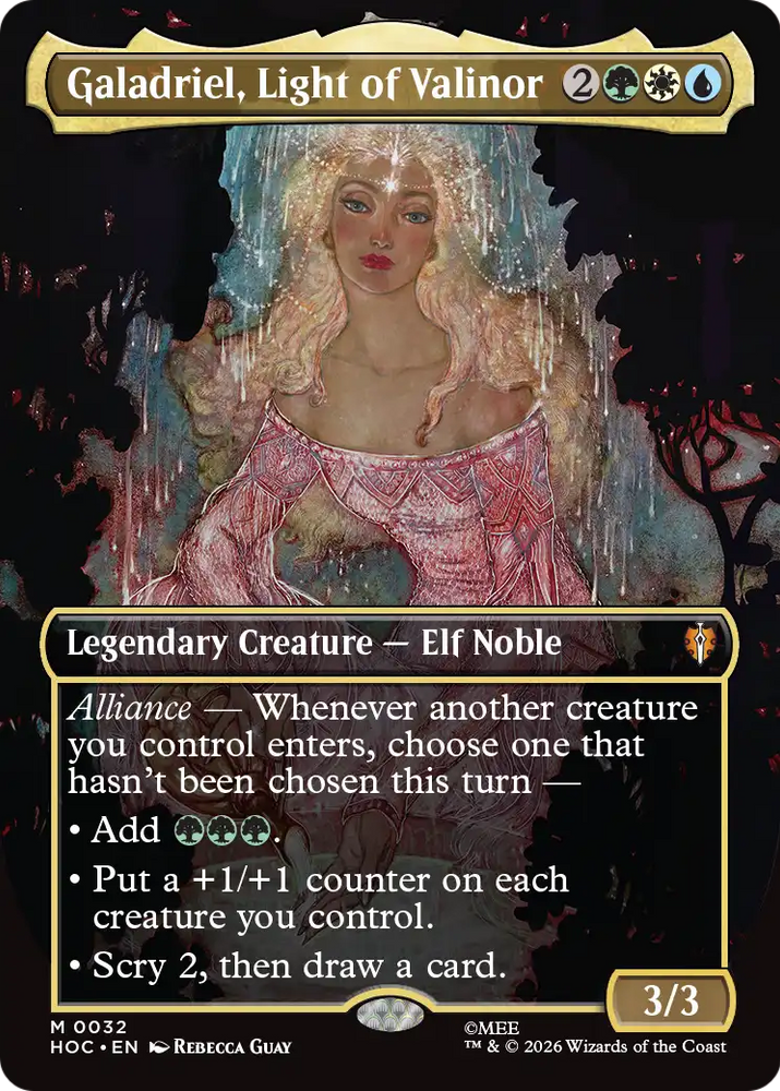 Galadriel, Light of Valinor (Borderless) [The Hobbit: Eternal-Legal] Magic: The Gathering