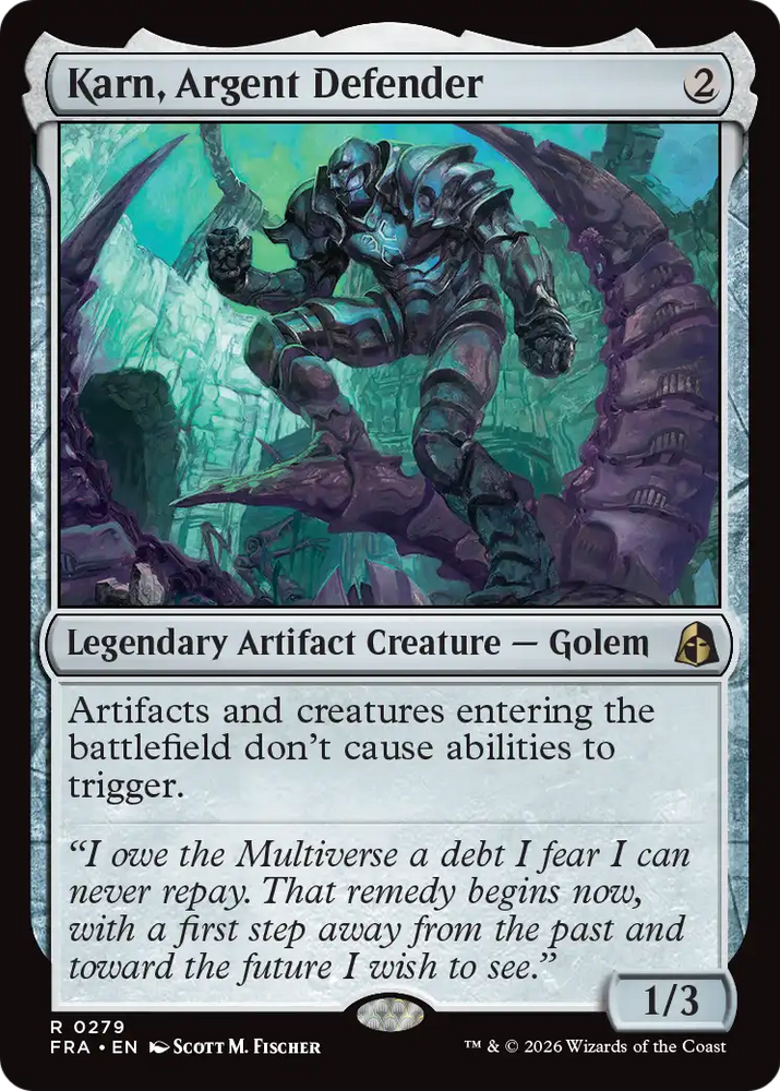 Karn, Argent Defender [Reality Fracture] Magic: The Gathering